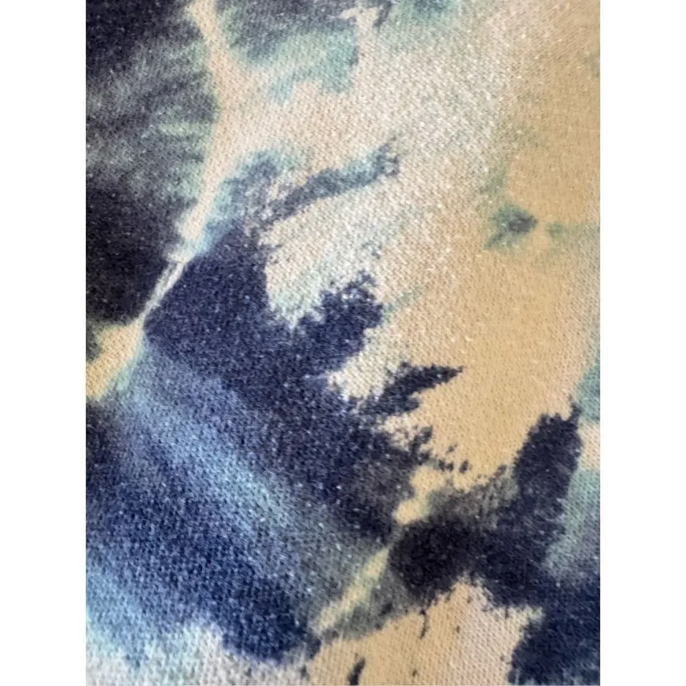 Old Navy Large 10-12 kids youth tye dye blue crewneck sweatshirt spiral psychede